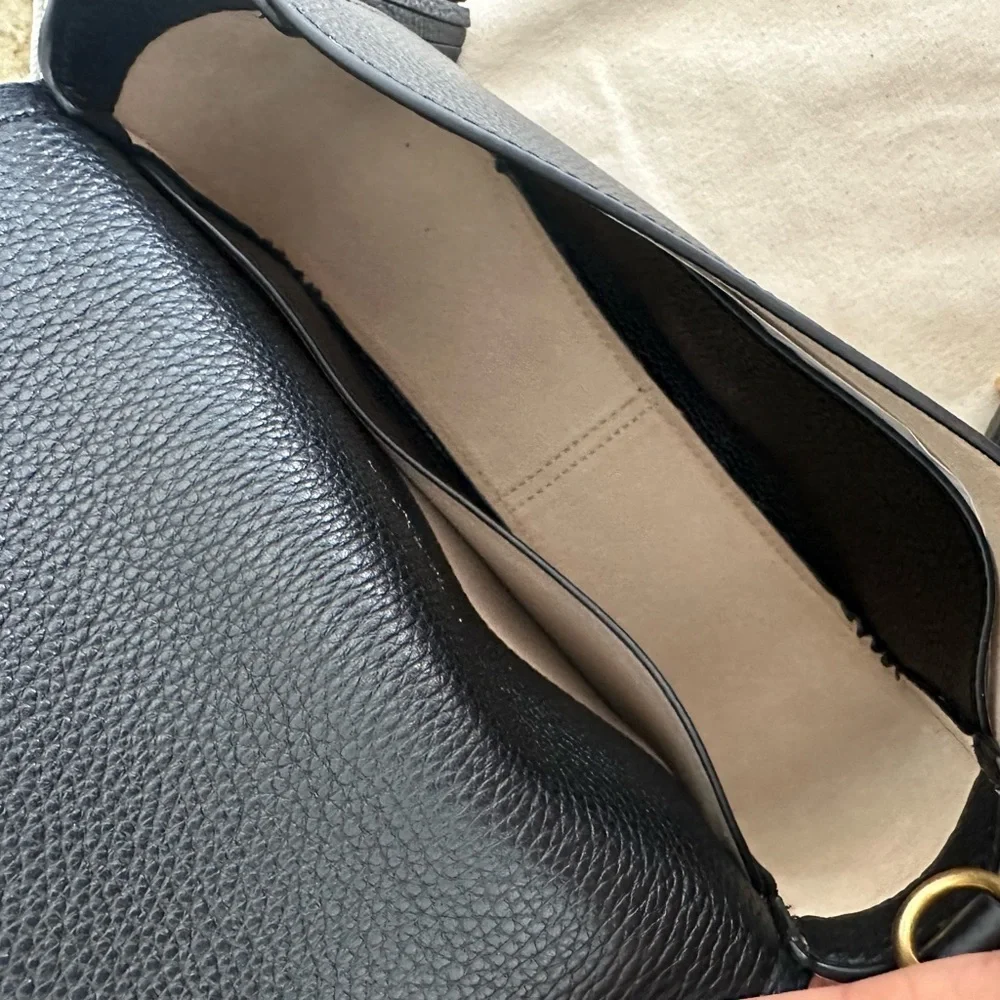 New Tory Burch thea web flap crossbody black